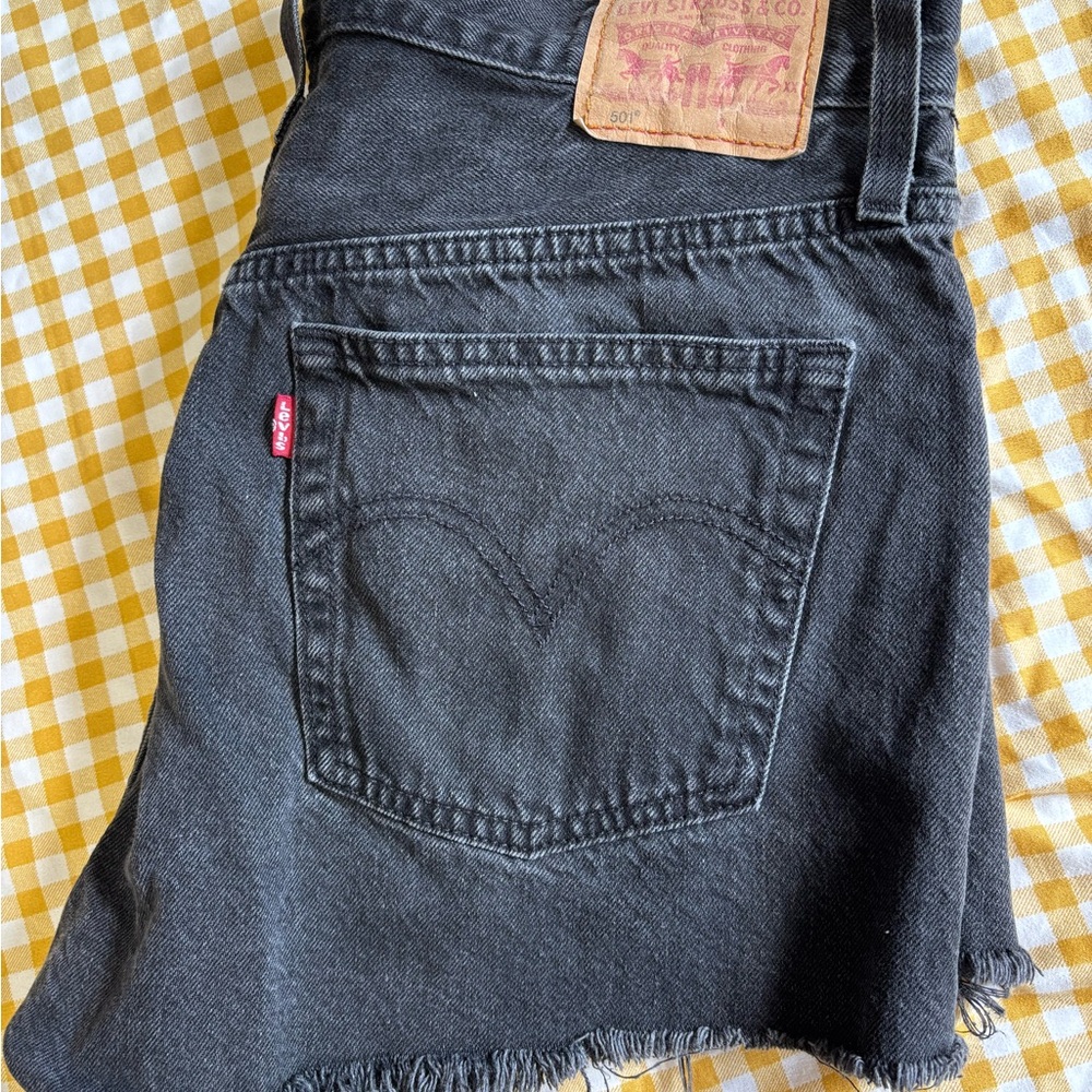 Levi's Charcoal High Waist Women's Shorts